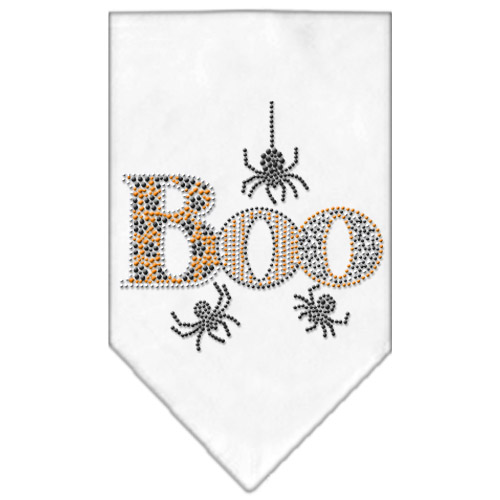 Boo Rhinestone Bandana White Small